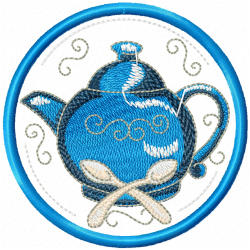 Teapots Embroidery Design 8 Teapots Embroidery Design 8